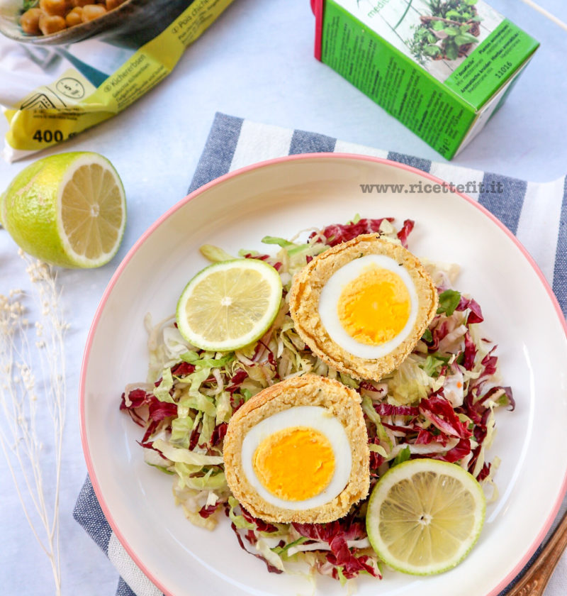 Uova alla scozzese SCOTCH EGG senza carne vegetariane senza lattosio light di LA VIE EST FIT