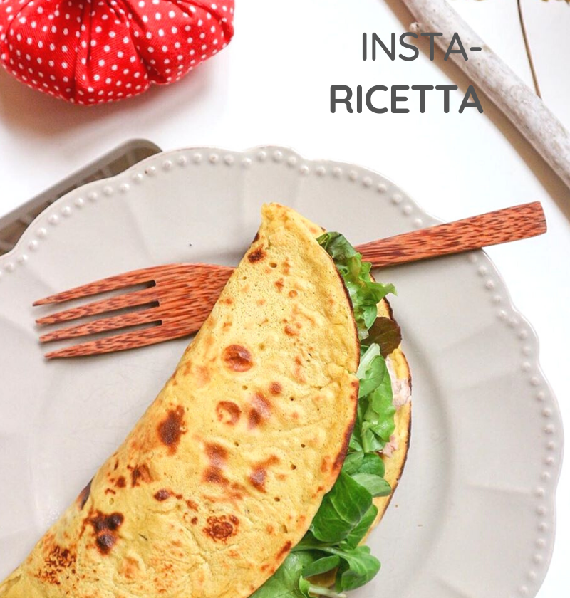 Piadina di ceci farinata light farcita senza glutine fit di LA VIE EST FIT