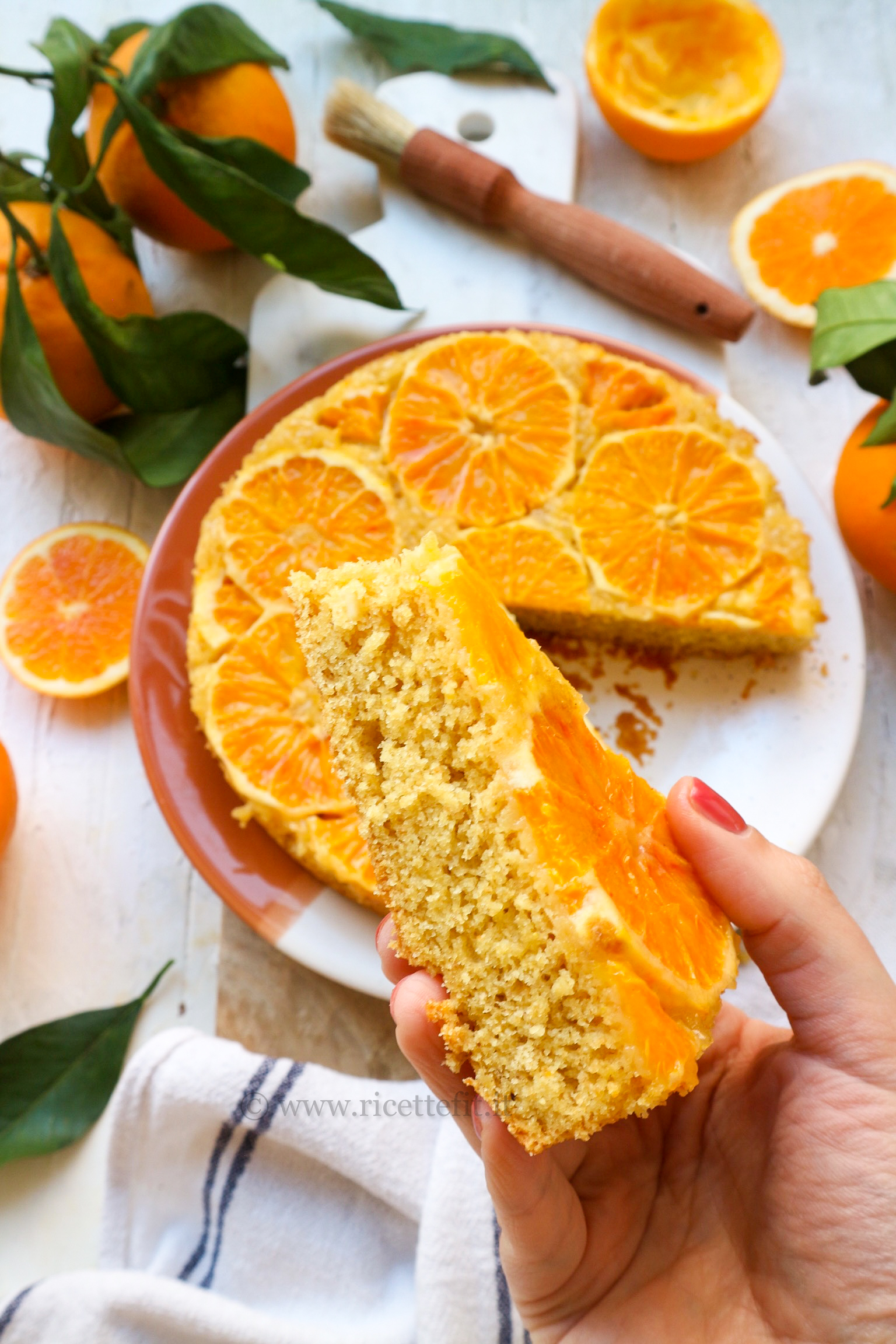 Torta rovesciata all'arancia vegan e facilissima di La vie est fit
