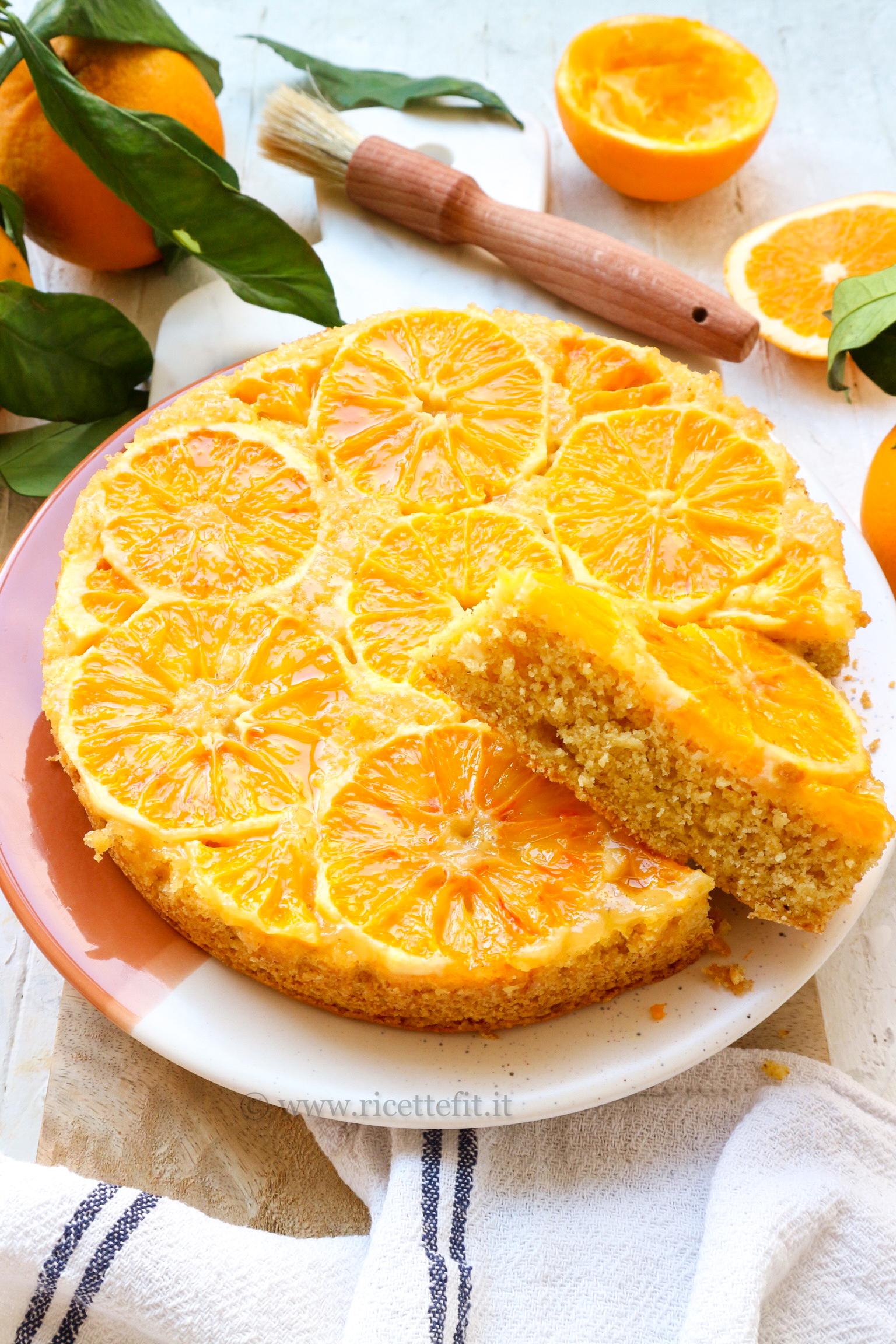 Torta rovesciata all'arancia vegan e facilissima di La vie est fit