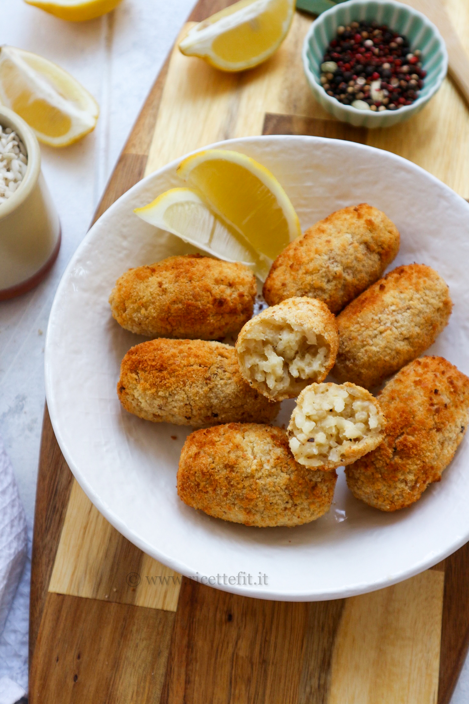 Arancini di riso al limone senza uova e lattosio vegan cotti in friggitrice ad aria di LA VIE EST FIT