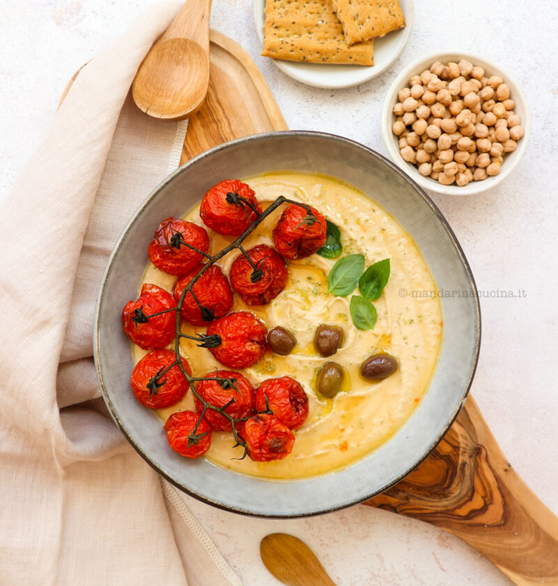 Hummus di ceci perfetto trucchi e consigli vegan MandarinaCucina @laricettafit