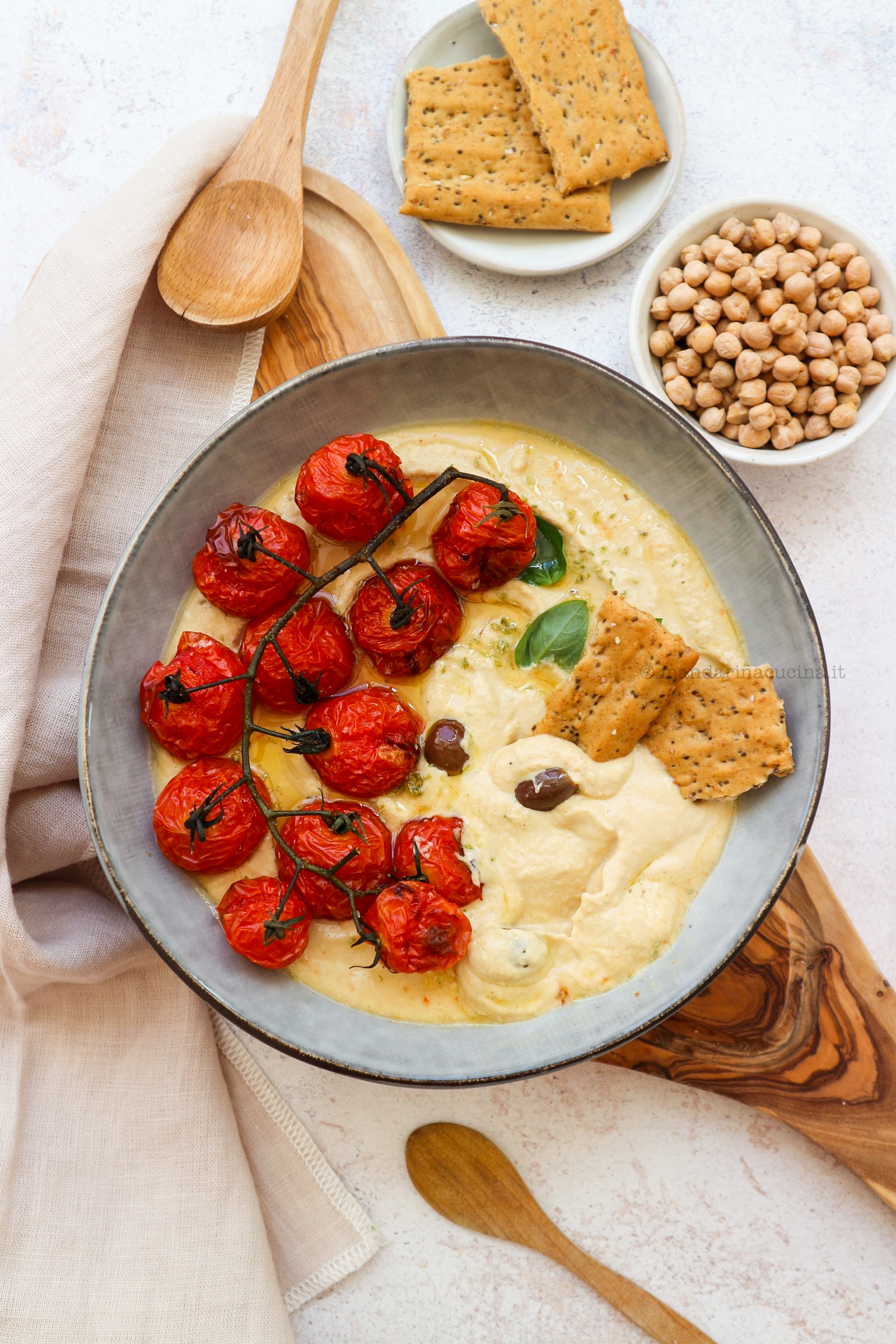 Hummus di ceci perfetto trucchi e consigli vegan MandarinaCucina @laricettafit